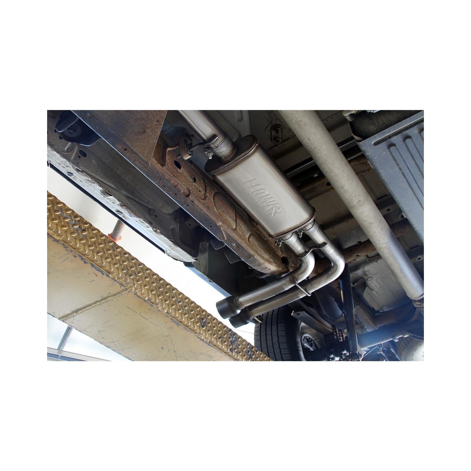 Flowmaster 717929 - Flow Fx Cat-Back Exhaust System 2009-2013 Silverado/Sierra 1500 5.3L V8 Flow Fx 3.0 Inch To Dual 2.5 Inch Cat-Back, Dual Side Exit, 409 Stainless Steel Exhaust System With Black Tips Flowmaster 2
