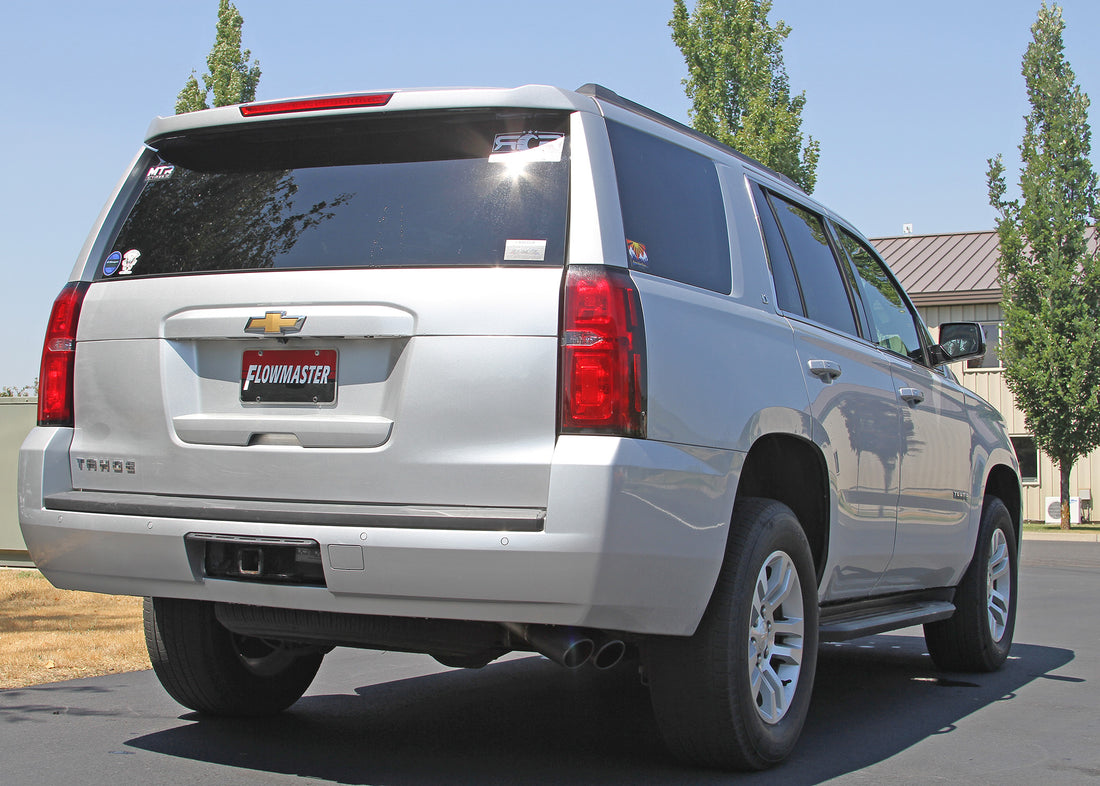 Flowmaster 717986 - Flow Fx Cat-Back Exhaust System Fits 2015-2020 GM Tahoe/Yukon 5.3L, Flow Fx Cat-Back, Dual Out Same Side Exit, Stainless Steel Exhaust System Flowmaster 4