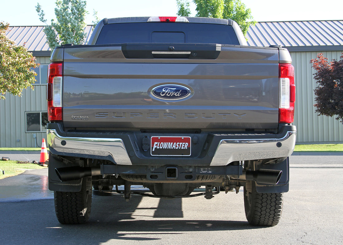 Flowmaster 718100 - Flow Fx Cat-Back Exhaust System Fits 2017-2026 Ford F250/F350 Super Duty With 6.2, 6.8 And 7.3-Liter V8, Flow Fx Cat-Back, Dual Side Exit, Stainless Steel Exhaust System Flowmaster 2