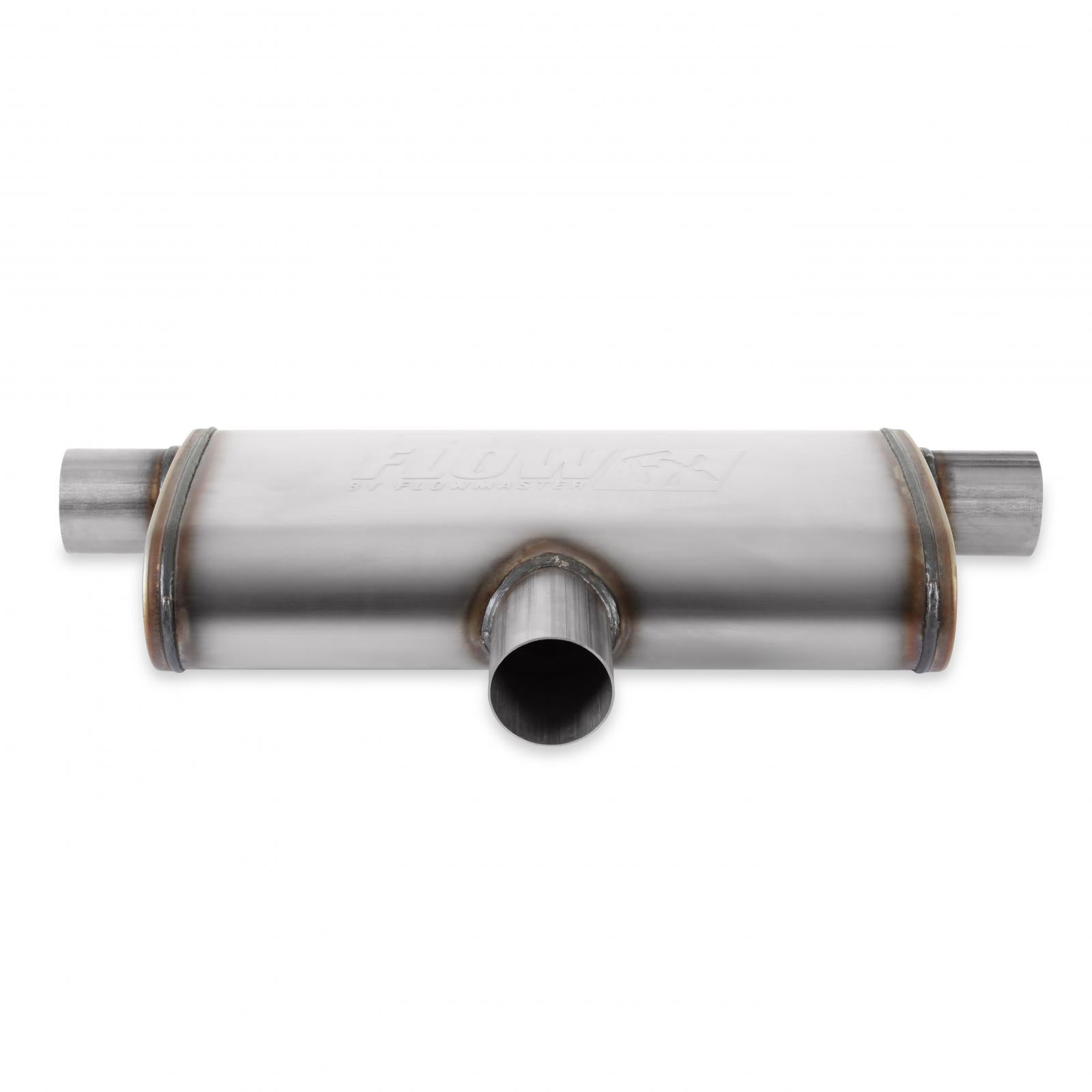 Flowmaster 72206 - Flow Fx Muffler Flow Fx Muffler 2.5 In/Out Oval Body Transverse Moderate Sound Stainless Steel Flowmaster 3