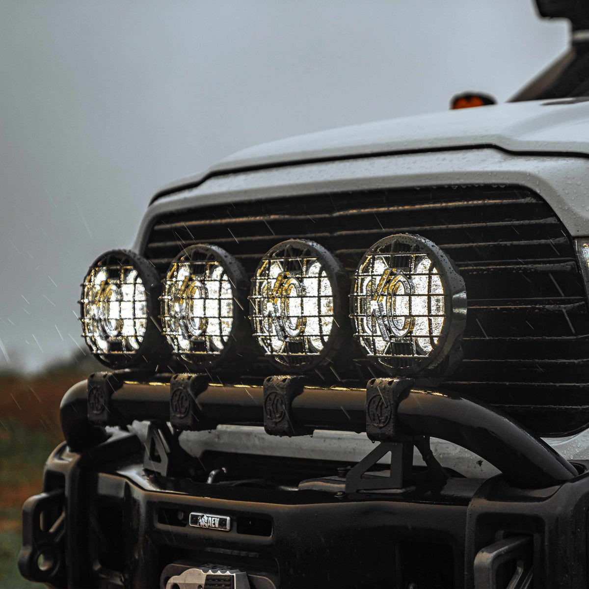 KC HiLiTES 7230 - SlimLite 8" LED - Stone Guard - Black