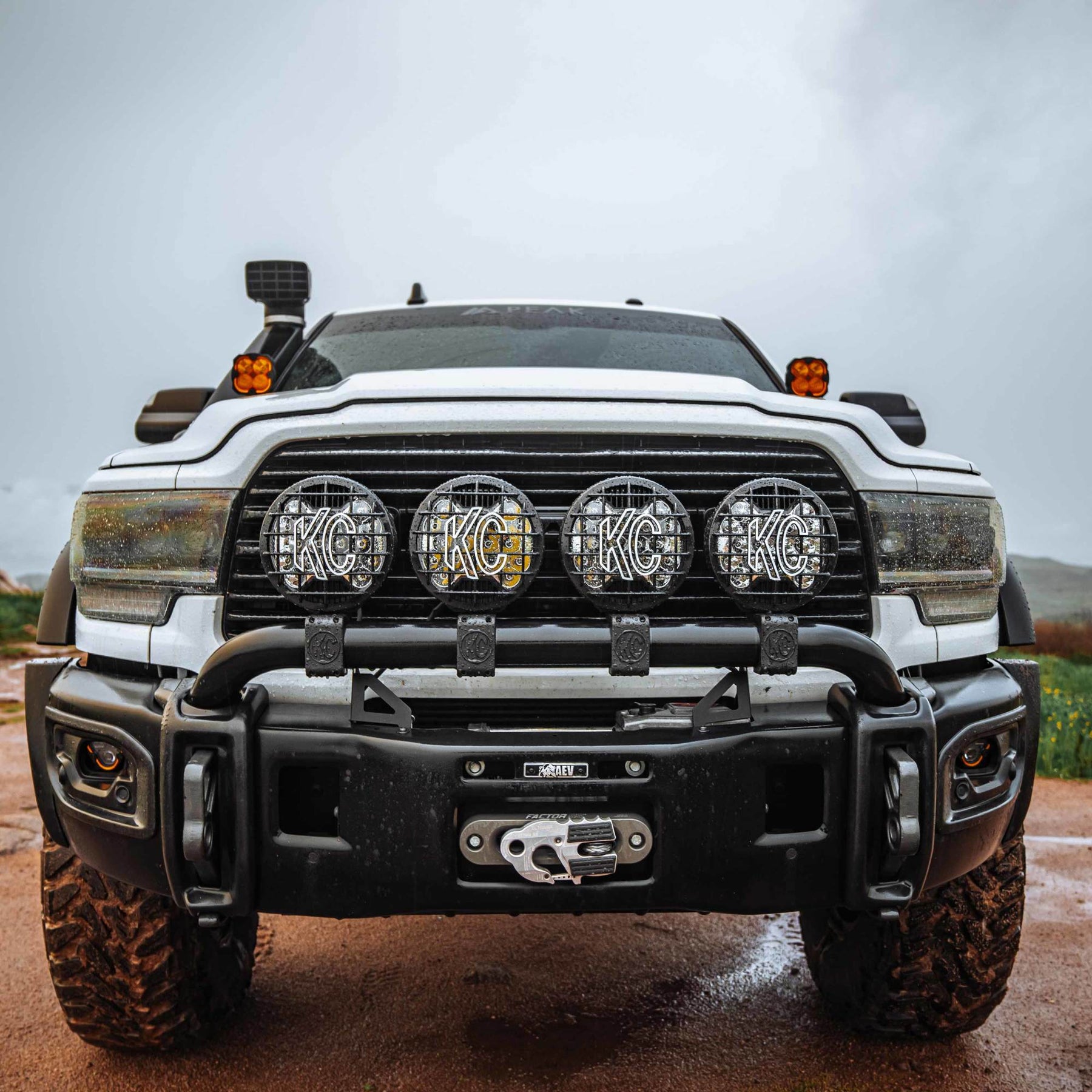 KC HiLiTES 7230 - SlimLite 8" LED - Stone Guard - Black