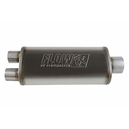 Flowmaster 72587 - Flow Fx Muffler Flow Fx Muffler 3.50 Center In/2.50 Dual Out Straight Through Performance Moderate Sound Stainless Steel Flowmaster 1