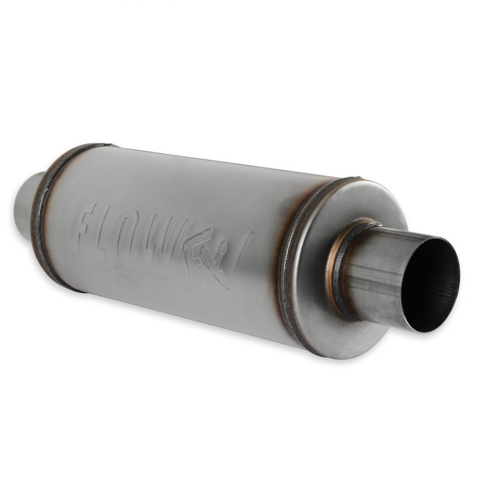 Flowmaster 72619 - Flow Fx Muffler Flow Fx Muffler 3.0 In/Out 6-Inch Round Body Moderate Sound Stainless Steel Flowmaster 4