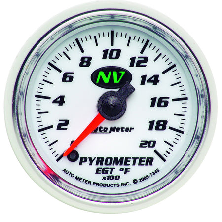 AutoMeter 7345 - GAUGE, PYROMETER (EGT), 2 1/16", 2000?F, DIGITAL STEPPER MOTOR, NV 5