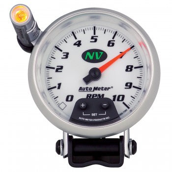 AutoMeter 7390 - GAUGE, TACHOMETER, 3 3/4", 10K RPM, PEDESTAL W/ EXT. QUICK-LITE, NV 5
