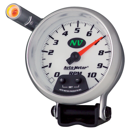 AutoMeter 7390 - GAUGE, TACHOMETER, 3 3/4", 10K RPM, PEDESTAL W/ EXT. QUICK-LITE, NV 4