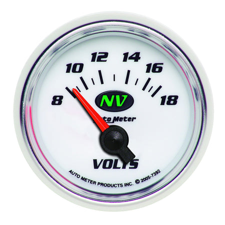 AutoMeter 7392 - GAUGE, VOLTMETER, 2 1/16", 18V, ELECTRIC, NV 3