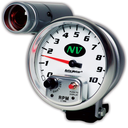 AutoMeter 7499 - GAUGE, TACHOMETER, 5", 10K RPM, PEDESTAL W/ EXT. SHIFT-LITE, NV 4