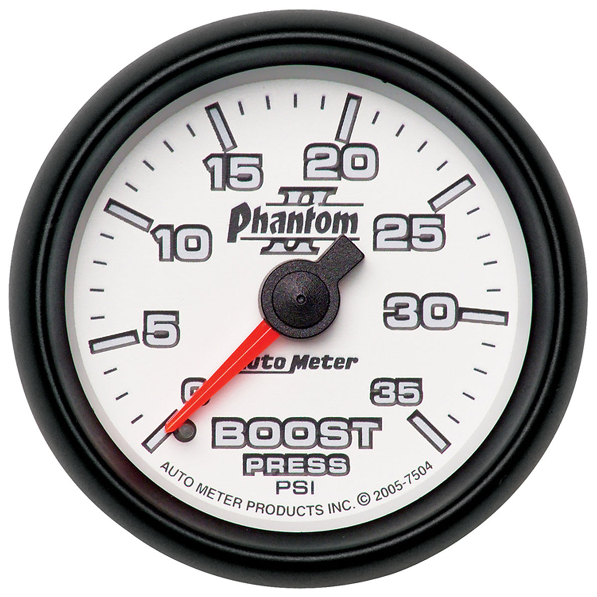 AutoMeter 7504 - GAUGE, BOOST, 2 1/16", 35PSI, MECHANICAL, PHANTOM II 3