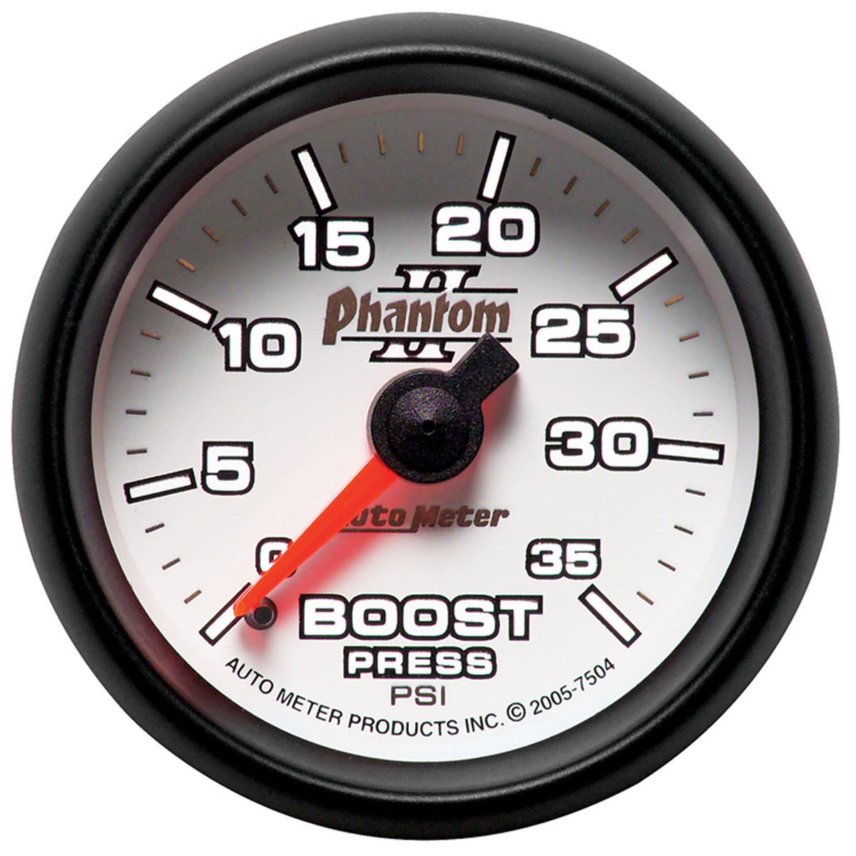 AutoMeter 7504 - GAUGE, BOOST, 2 1/16", 35PSI, MECHANICAL, PHANTOM II 4