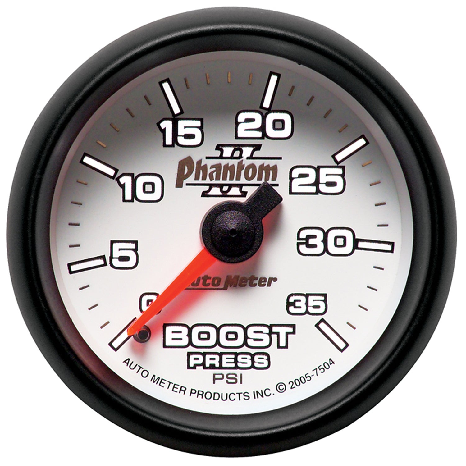 AutoMeter 7504 - GAUGE, BOOST, 2 1/16", 35PSI, MECHANICAL, PHANTOM II 4