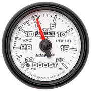 AutoMeter 7507 - GAUGE, VAC/BOOST, 2 1/16", 30INHG-20PSI, MECHANICAL, PHANTOM II 3