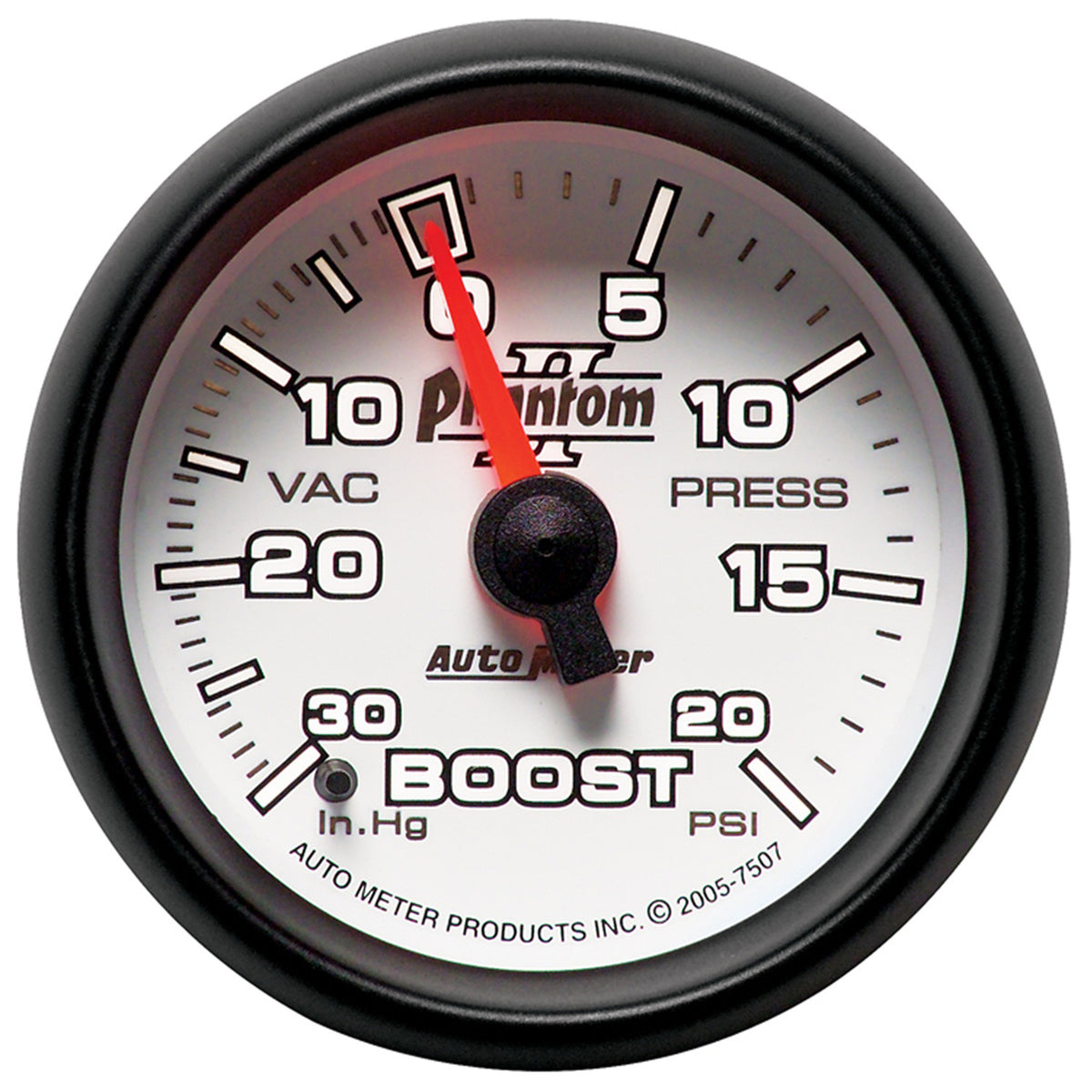 AutoMeter 7507 - GAUGE, VAC/BOOST, 2 1/16", 30INHG-20PSI, MECHANICAL, PHANTOM II 4