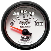 AutoMeter 7527 - GAUGE, OIL PRESSURE, 2 1/16", 100PSI, ELECTRIC, PHANTOM II 4