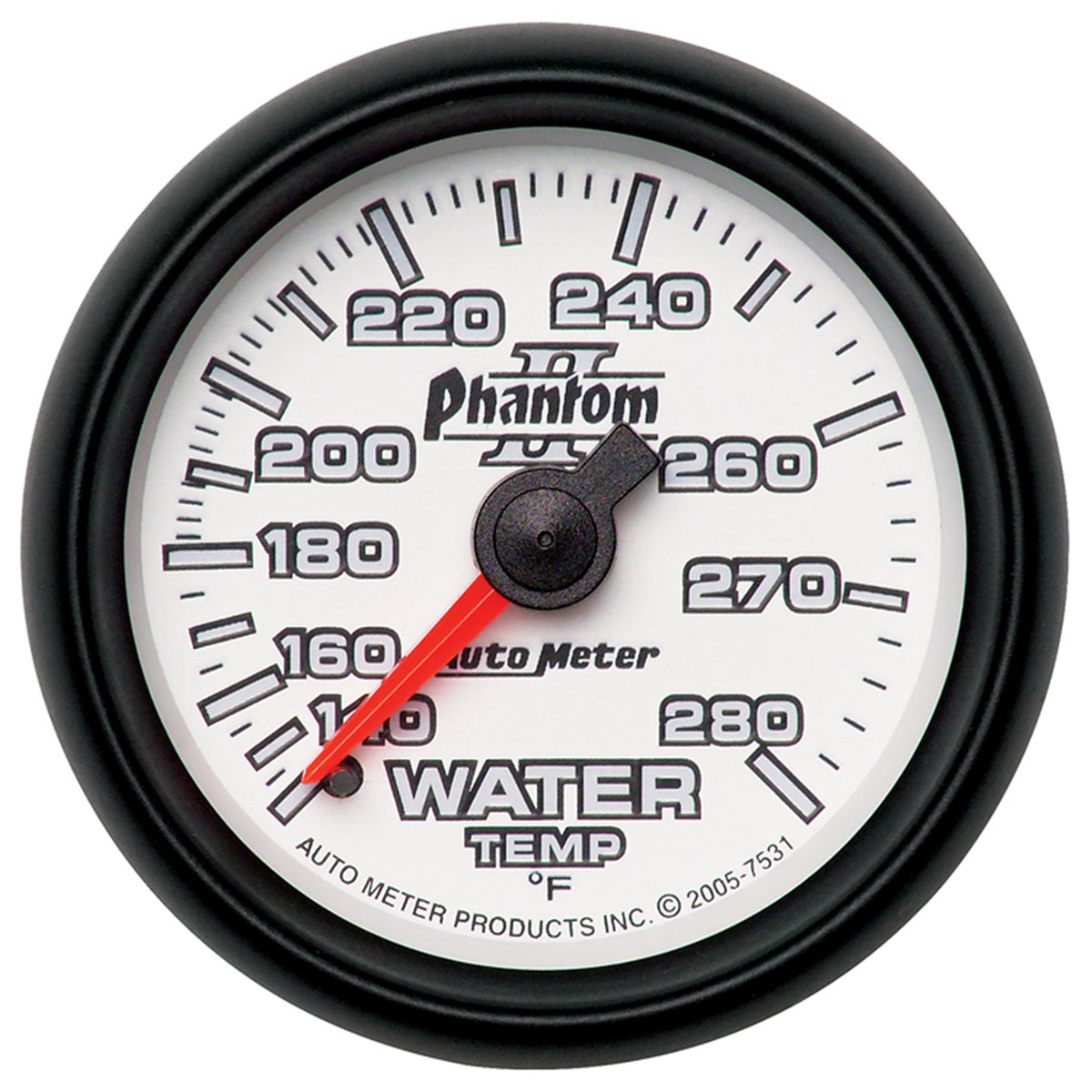 AutoMeter 7531 - GAUGE, WATER TEMP, 2 1/16", 140-280?F, MECHANICAL, PHANTOM II 3