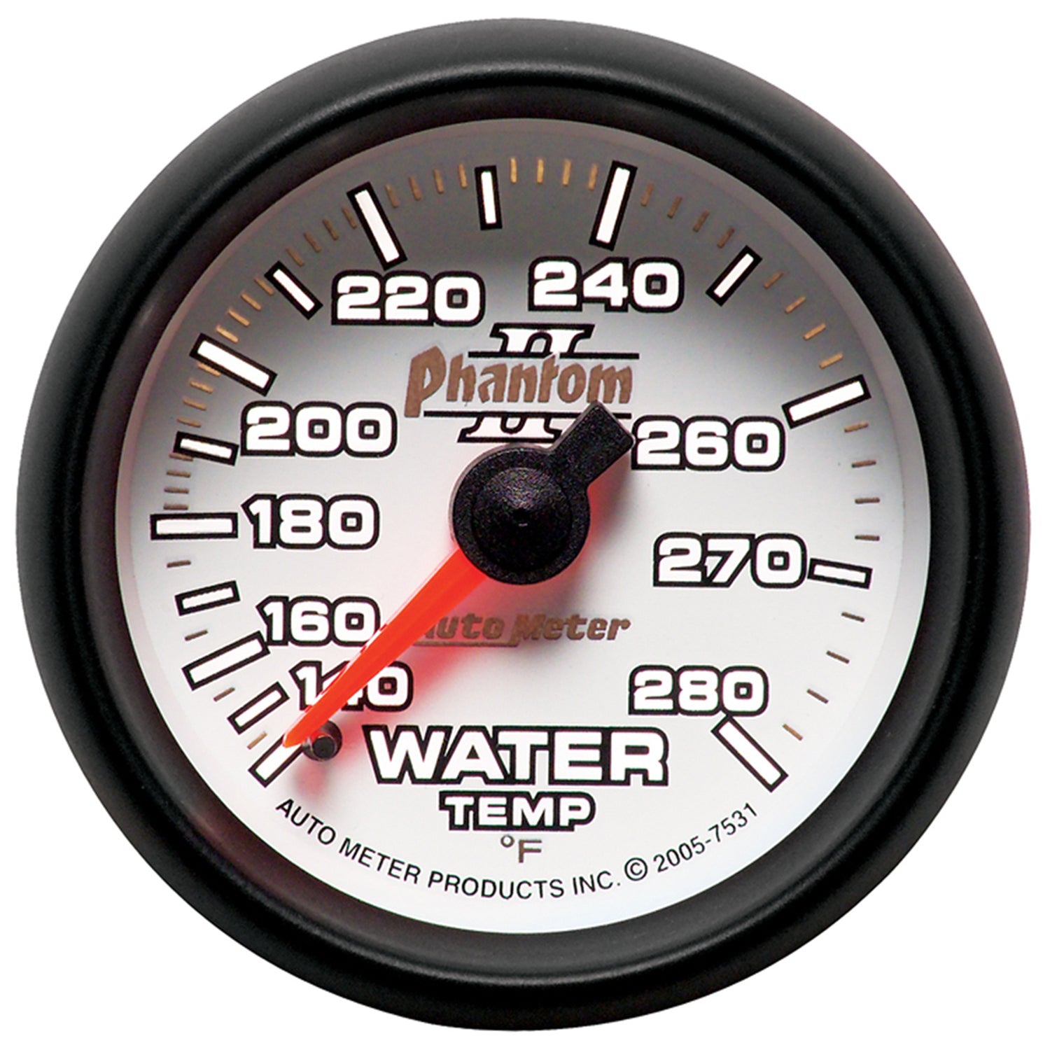 AutoMeter 7531 - GAUGE, WATER TEMP, 2 1/16", 140-280?F, MECHANICAL, PHANTOM II 4