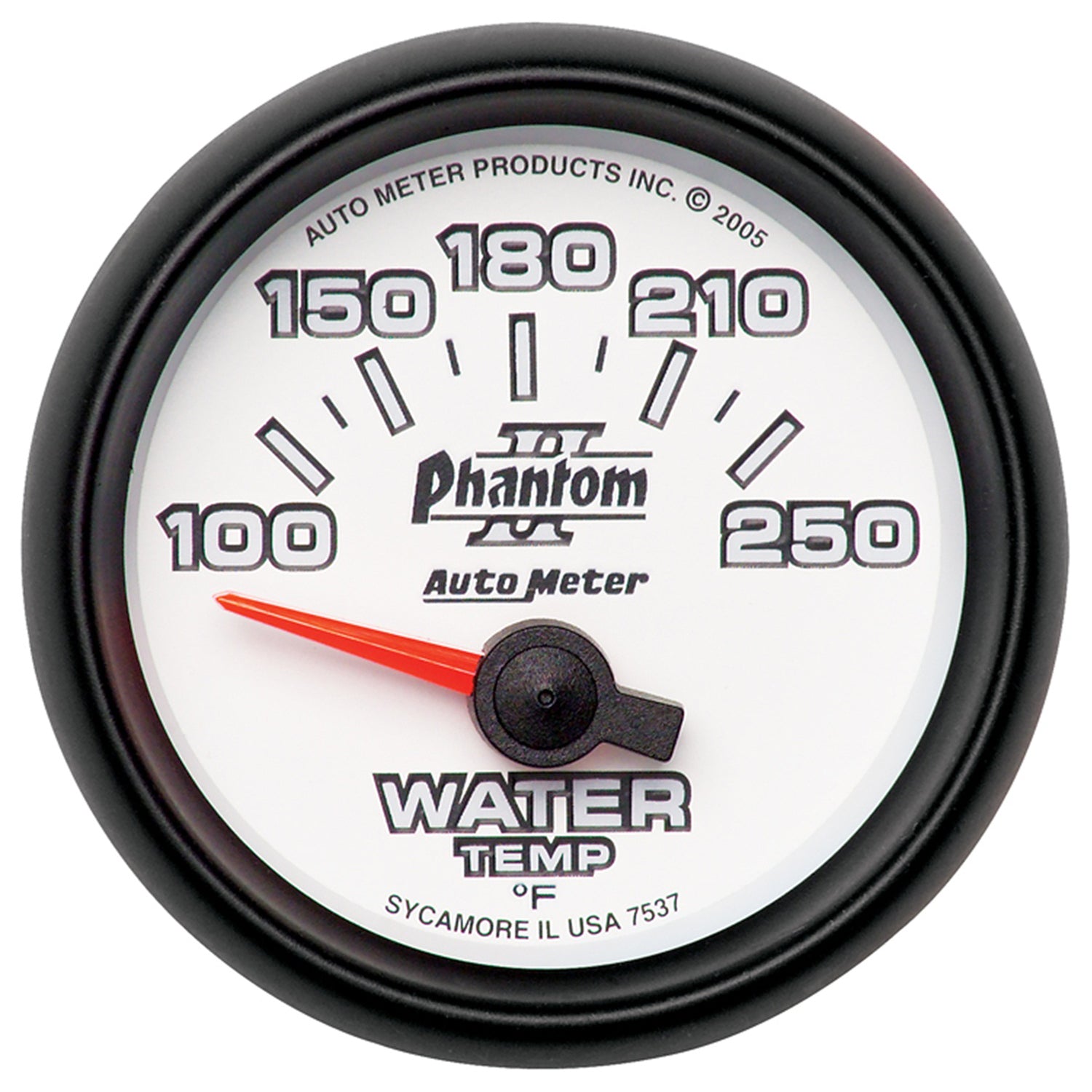 AutoMeter 7537 - GAUGE, WATER TEMP, 2 1/16", 100-250?F, ELECTRIC, PHANTOM II 3