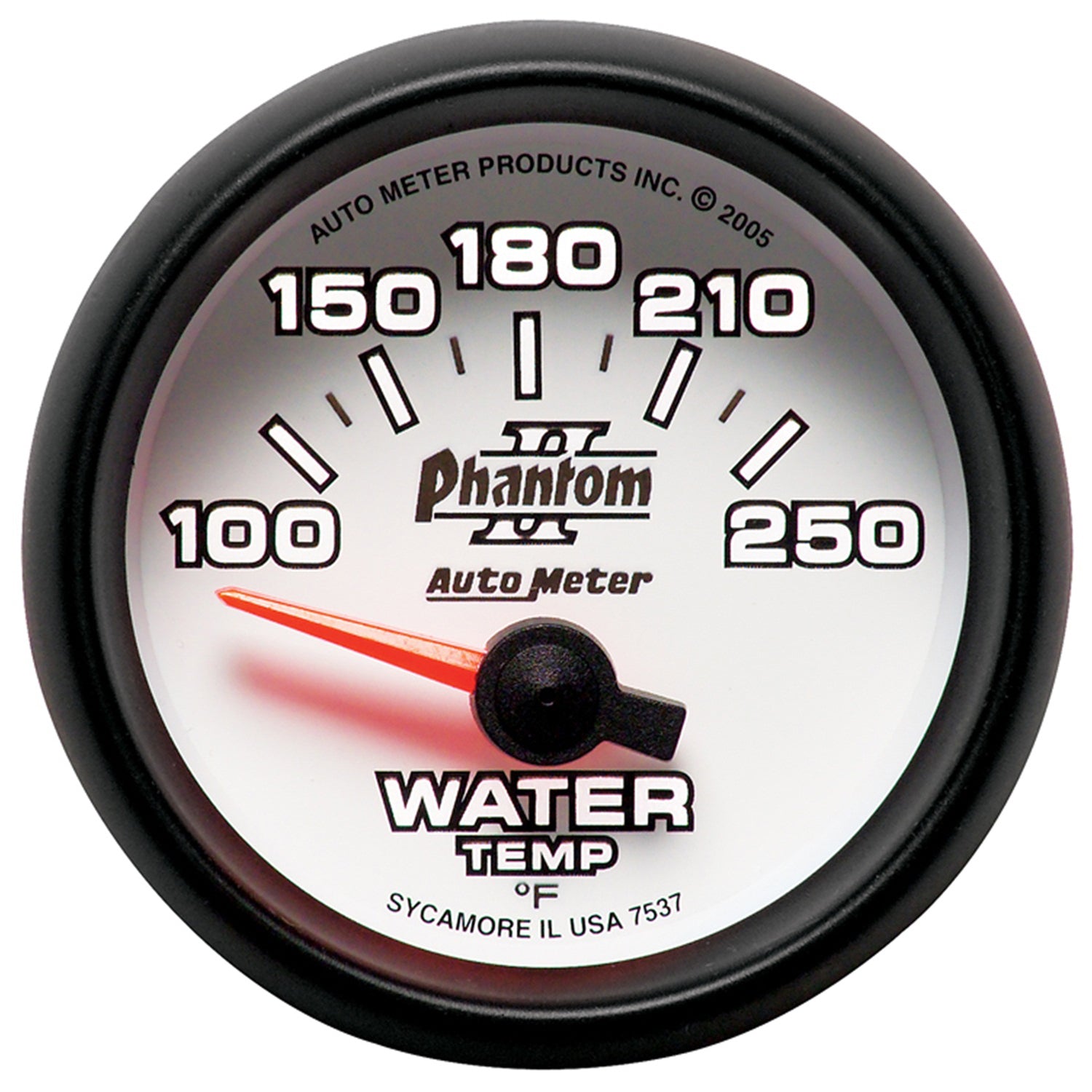 AutoMeter 7537 - GAUGE, WATER TEMP, 2 1/16", 100-250?F, ELECTRIC, PHANTOM II 4