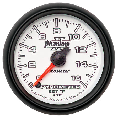 AutoMeter 7544 - GAUGE, PYROMETER (EGT), 2 1/16", 1600?F, DIGITAL STEPPER MOTOR, PHANTOM II 3
