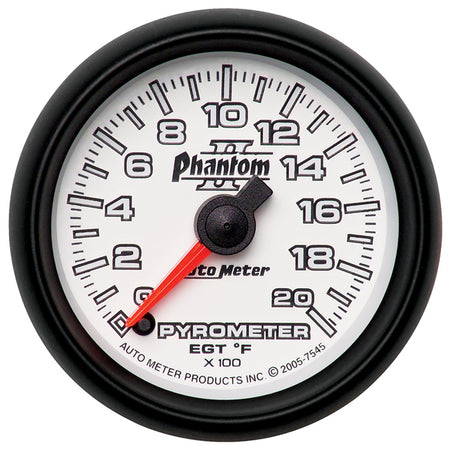 AutoMeter 7545 - GAUGE, PYROMETER (EGT), 2 1/16", 2000?F, DIGITAL STEPPER MOTOR, PHANTOM II 4