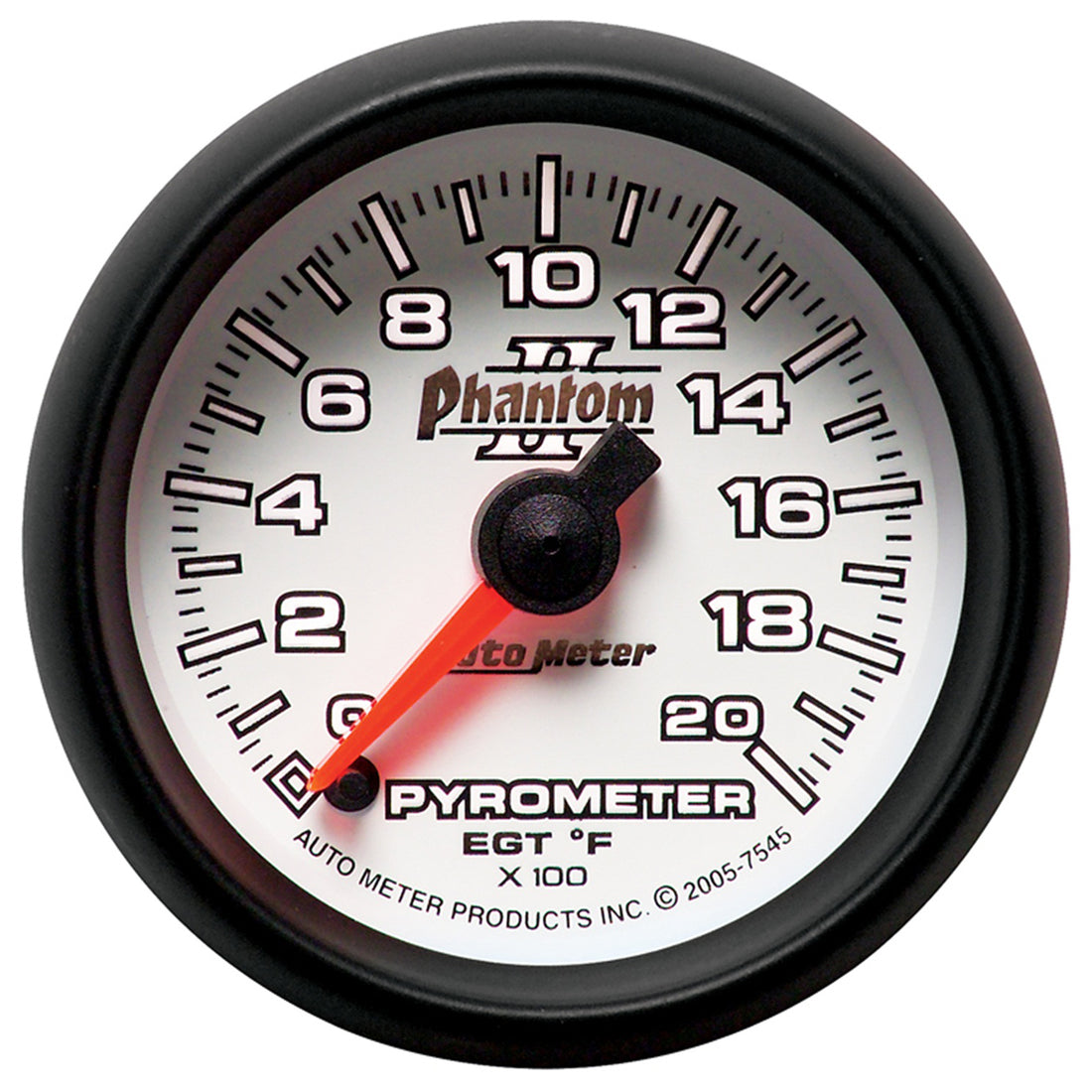 AutoMeter 7545 - GAUGE, PYROMETER (EGT), 2 1/16", 2000?F, DIGITAL STEPPER MOTOR, PHANTOM II 1