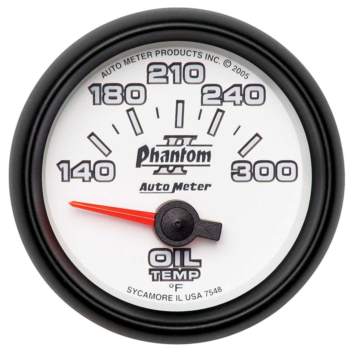 AutoMeter 7548 - GAUGE, OIL TEMP, 2 1/16", 140-300?F, ELECTRIC, PHANTOM II 3