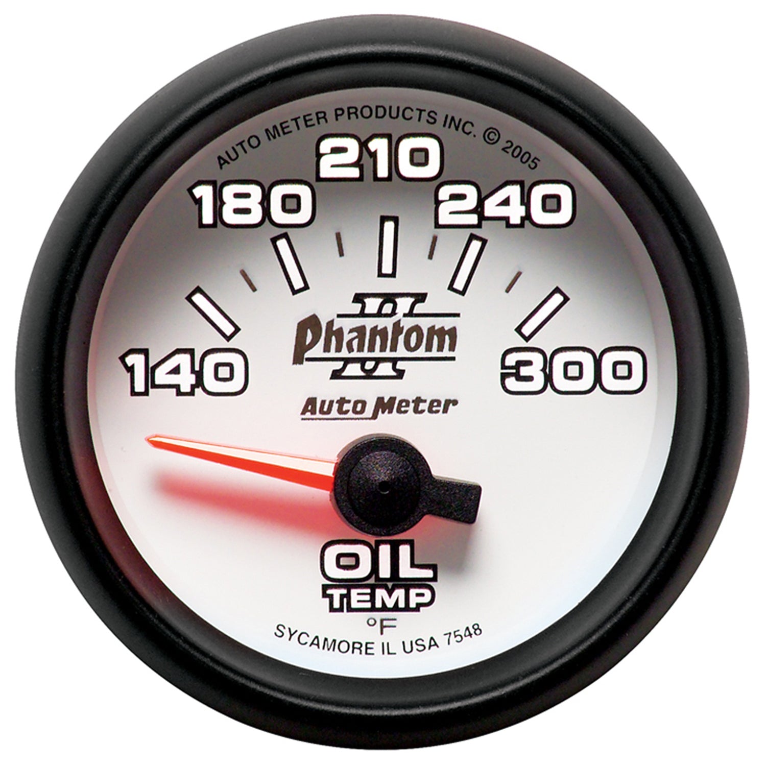 AutoMeter 7548 - GAUGE, OIL TEMP, 2 1/16", 140-300?F, ELECTRIC, PHANTOM II 4