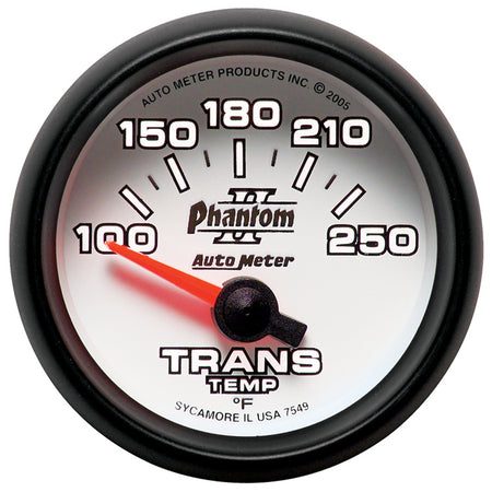 AutoMeter 7549 - GAUGE, TRANSMISSION TEMP, 2 1/16", 100-250?F, ELECTRIC, PHANTOM II 4