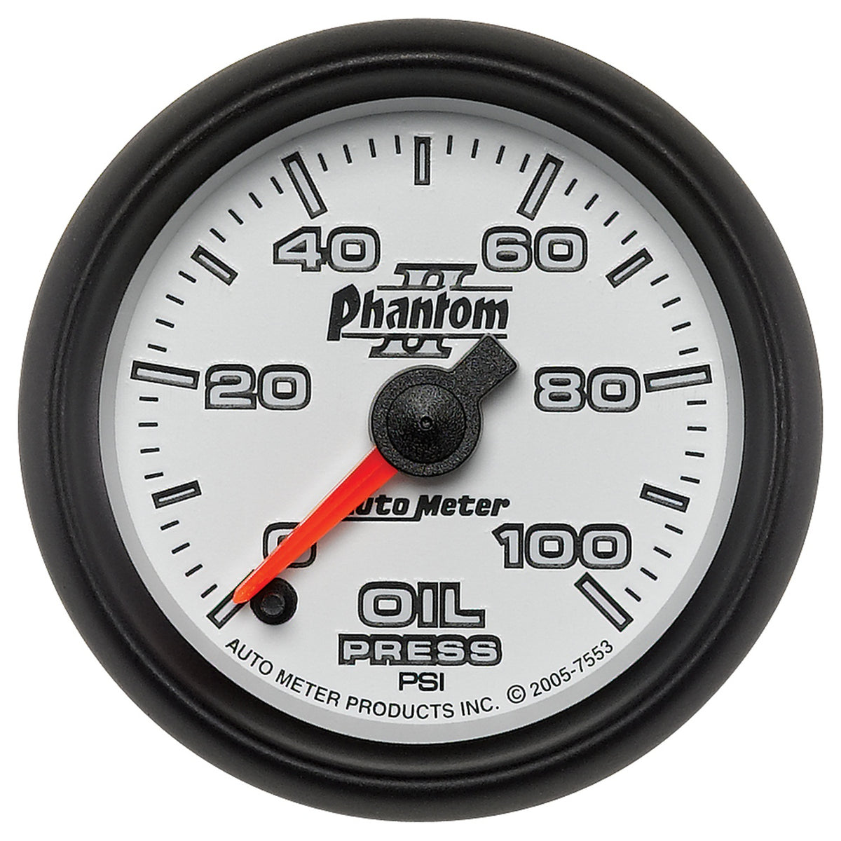 AutoMeter 7553 - GAUGE, OIL PRESSURE, 2 1/16", 100PSI, DIGITAL STEPPER MOTOR, PHANTOM II 3