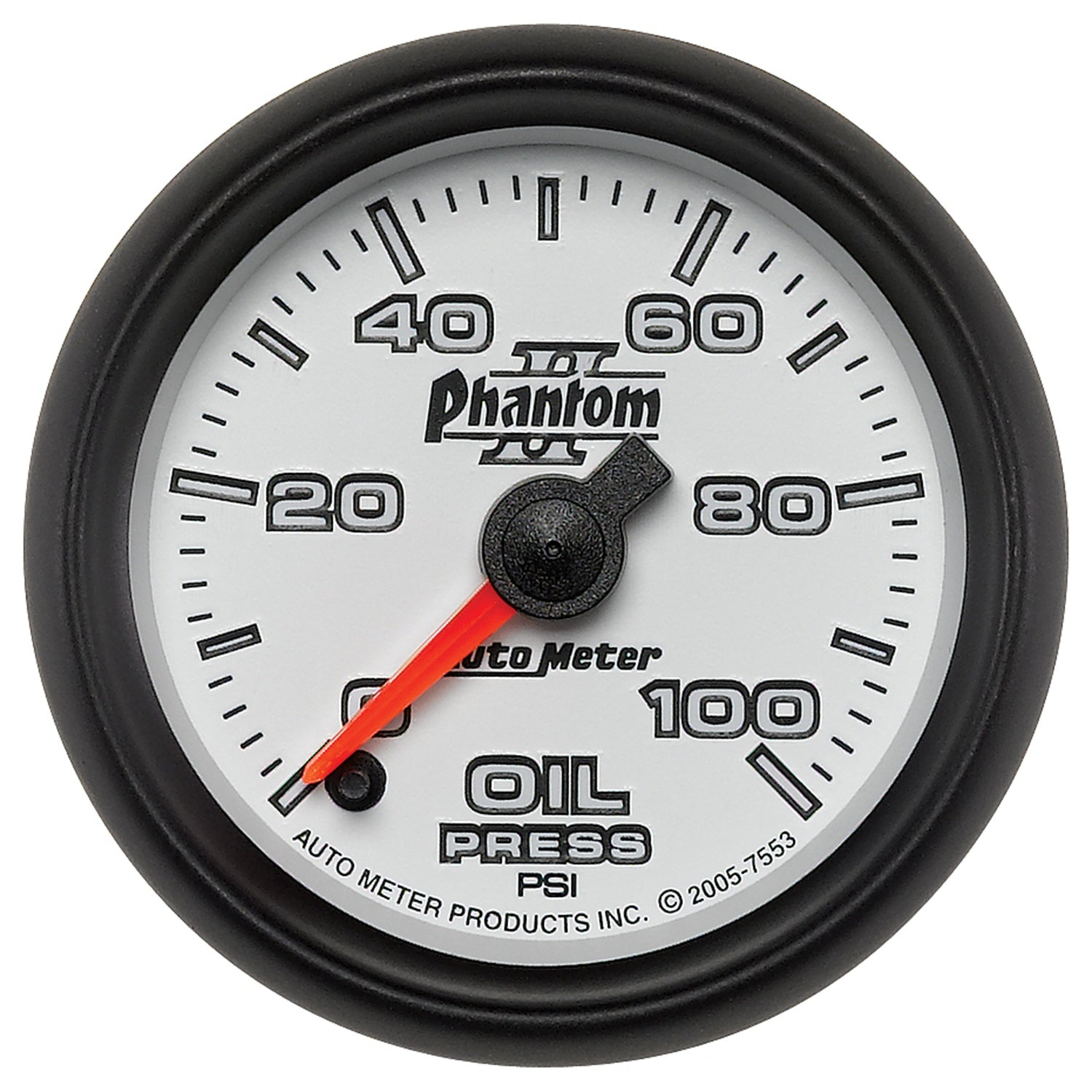 AutoMeter 7553 - GAUGE, OIL PRESSURE, 2 1/16", 100PSI, DIGITAL STEPPER MOTOR, PHANTOM II 3
