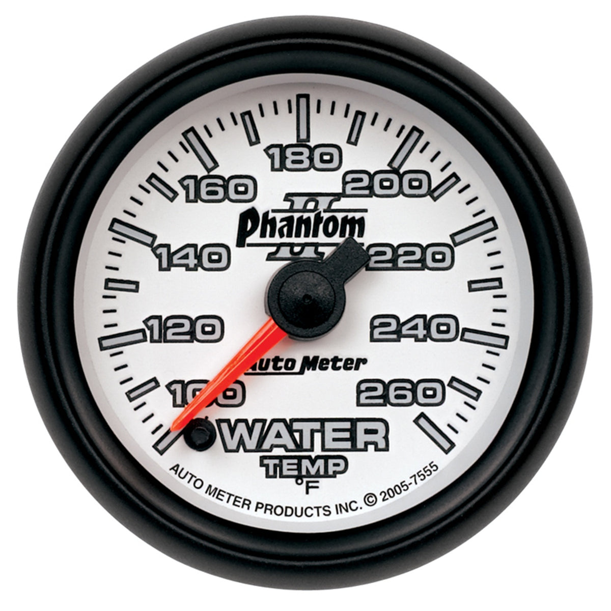AutoMeter 7555 - GAUGE, WATER TEMP, 2 1/16", 100-260?F, DIGITAL STEPPER MOTOR, PHANTOM II 3