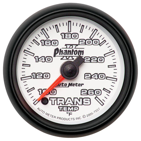 AutoMeter 7557 - GAUGE, TRANSMISSION TEMP, 2 1/16", 100-260?F, DIGITAL STEPPER MOTOR, PHANTOM II 3