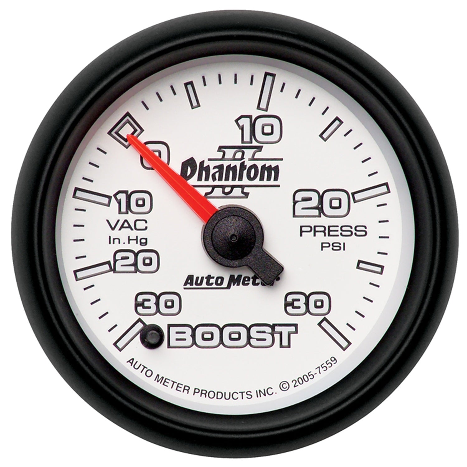 AutoMeter 7559 - GAUGE, VAC/BOOST, 2 1/16", 30INHG-30PSI, DIGITAL STEPPER MOTOR, PHANTOM II 3
