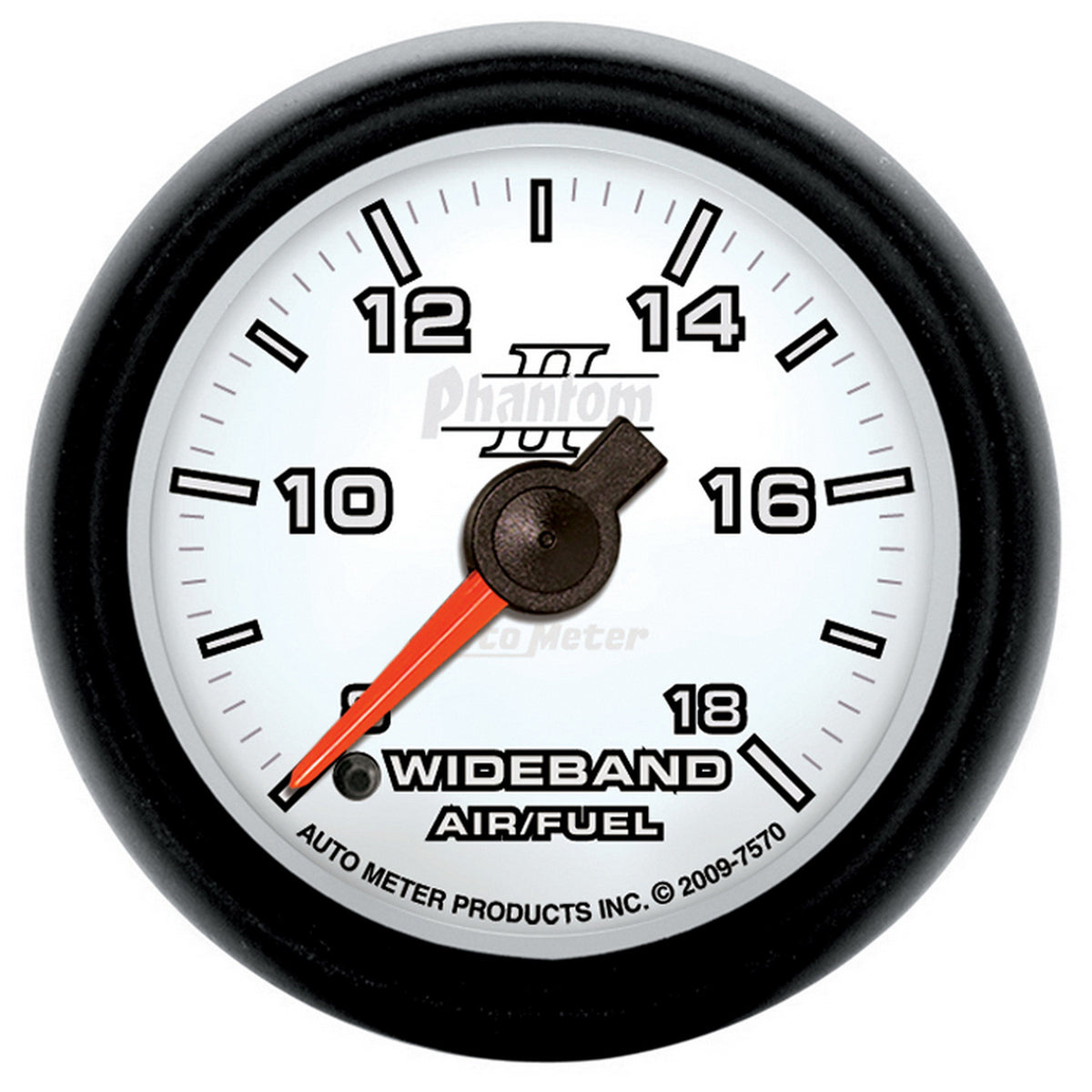 AutoMeter 7570 - GAUGE, AIR/FUEL RATIO-WIDEBAND, ANALOG, 2 1/16", 8:1-18:1, STPR MTR, PHANTOM II 3