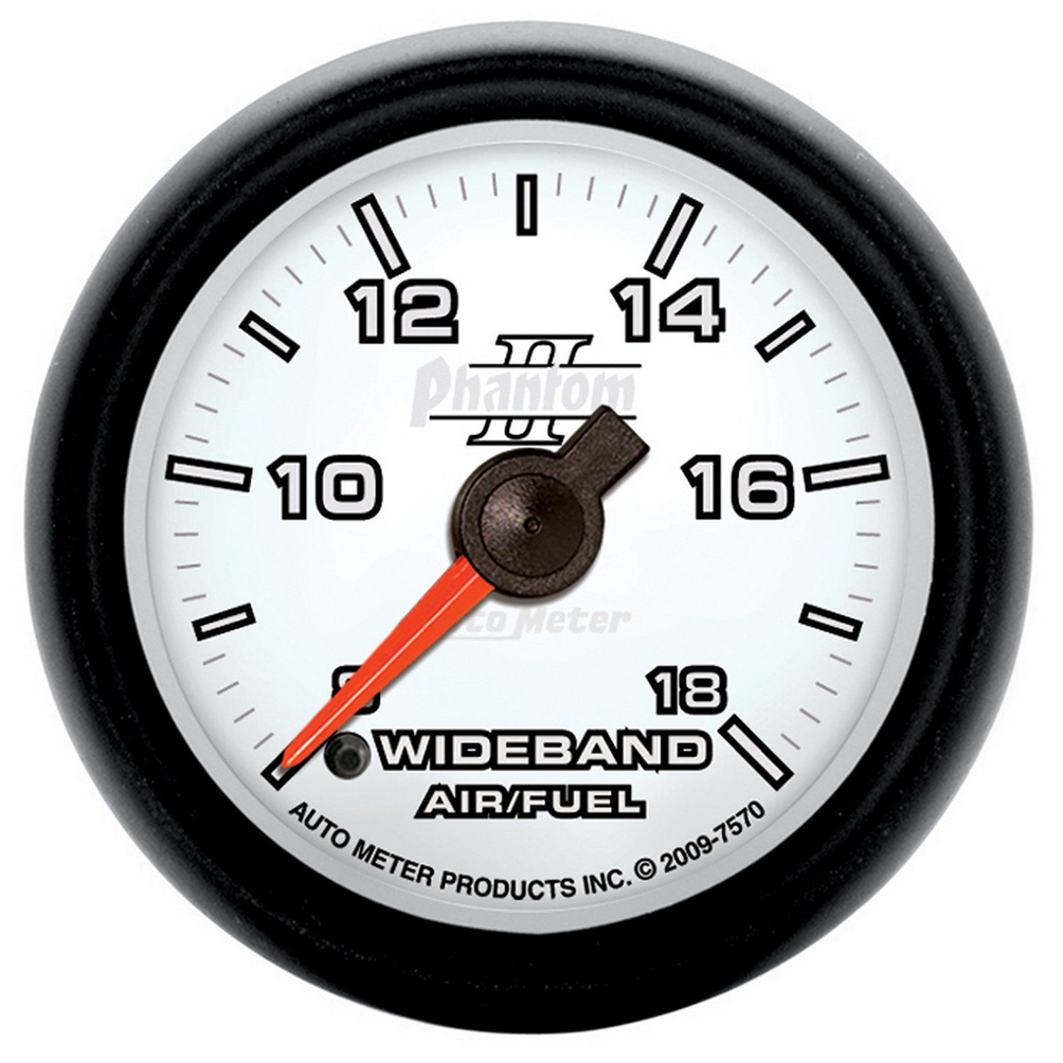 AutoMeter 7570 - GAUGE, AIR/FUEL RATIO-WIDEBAND, ANALOG, 2 1/16", 8:1-18:1, STPR MTR, PHANTOM II 3