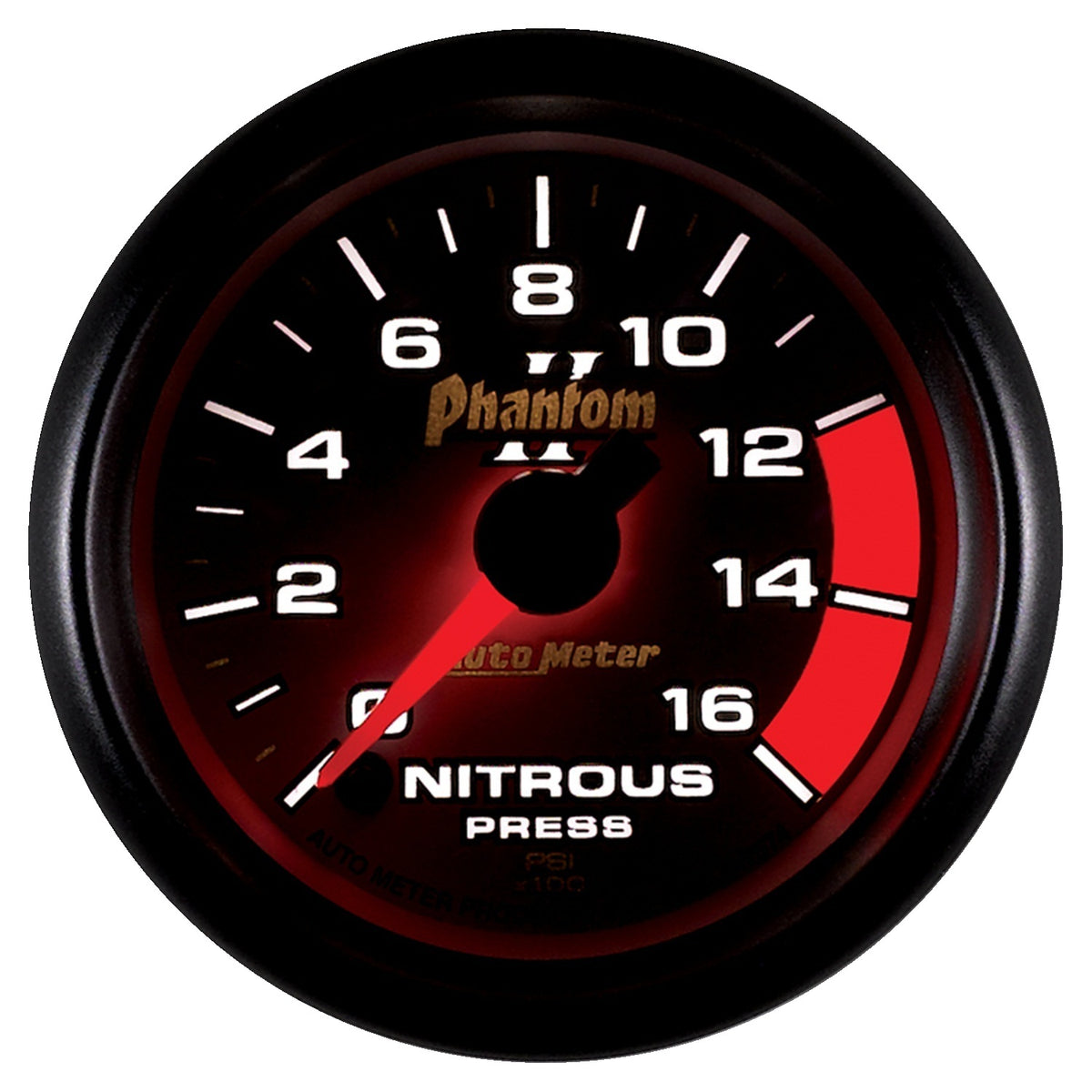 AutoMeter 7574 - GAUGE, NITROUS PRESSURE, 2 1/16", 1600PSI, DIGITAL STEPPER MOTOR, PHANTOM II 4