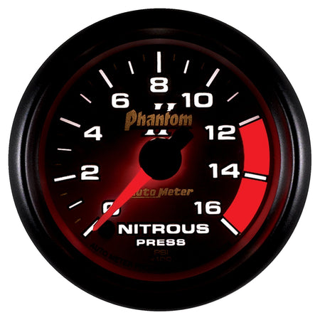 AutoMeter 7574 - GAUGE, NITROUS PRESSURE, 2 1/16", 1600PSI, DIGITAL STEPPER MOTOR, PHANTOM II 4