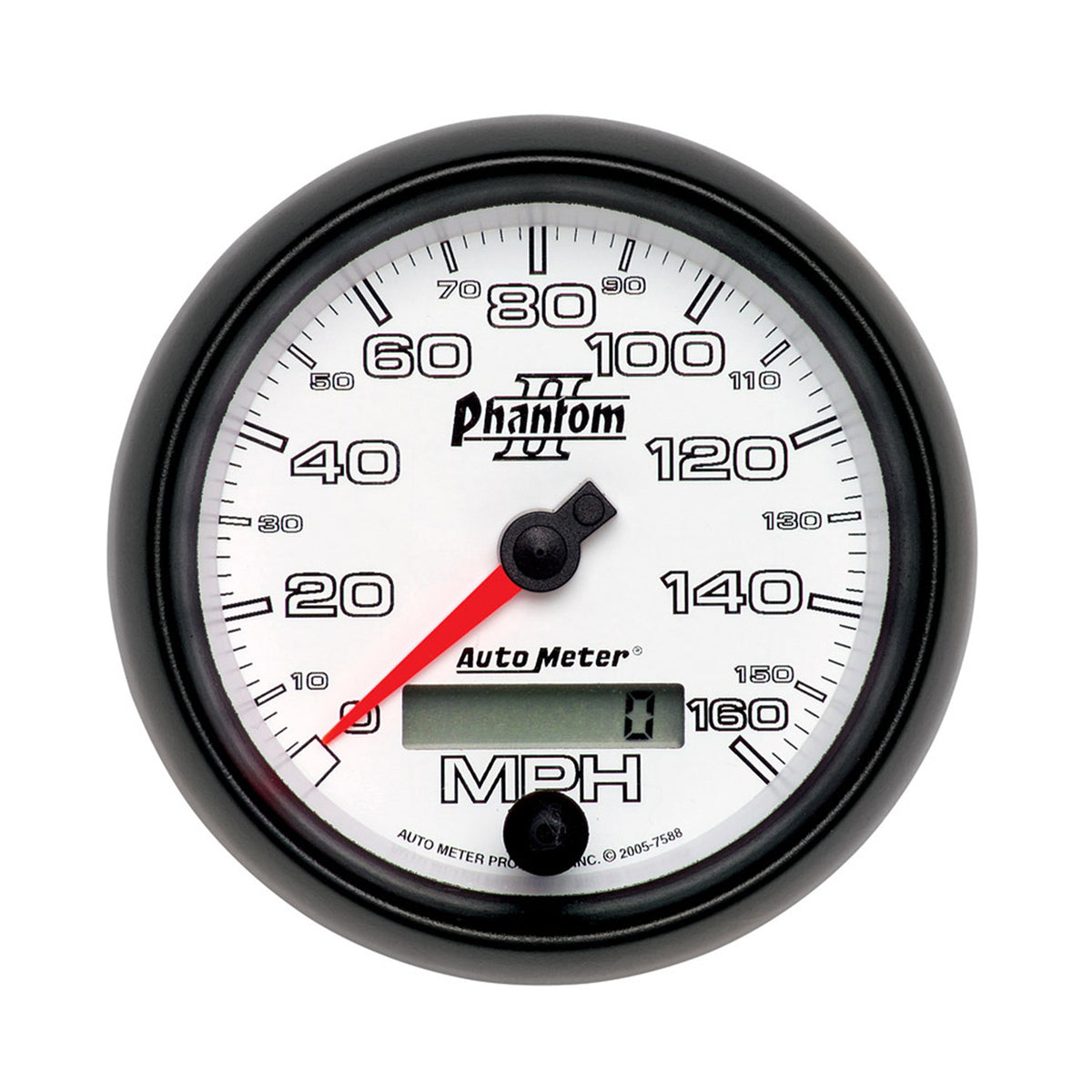 AutoMeter 7588 - GAUGE, SPEEDOMETER, 3 3/8", 160MPH, ELEC. PROGRAMMABLE, PHANTOM II 3