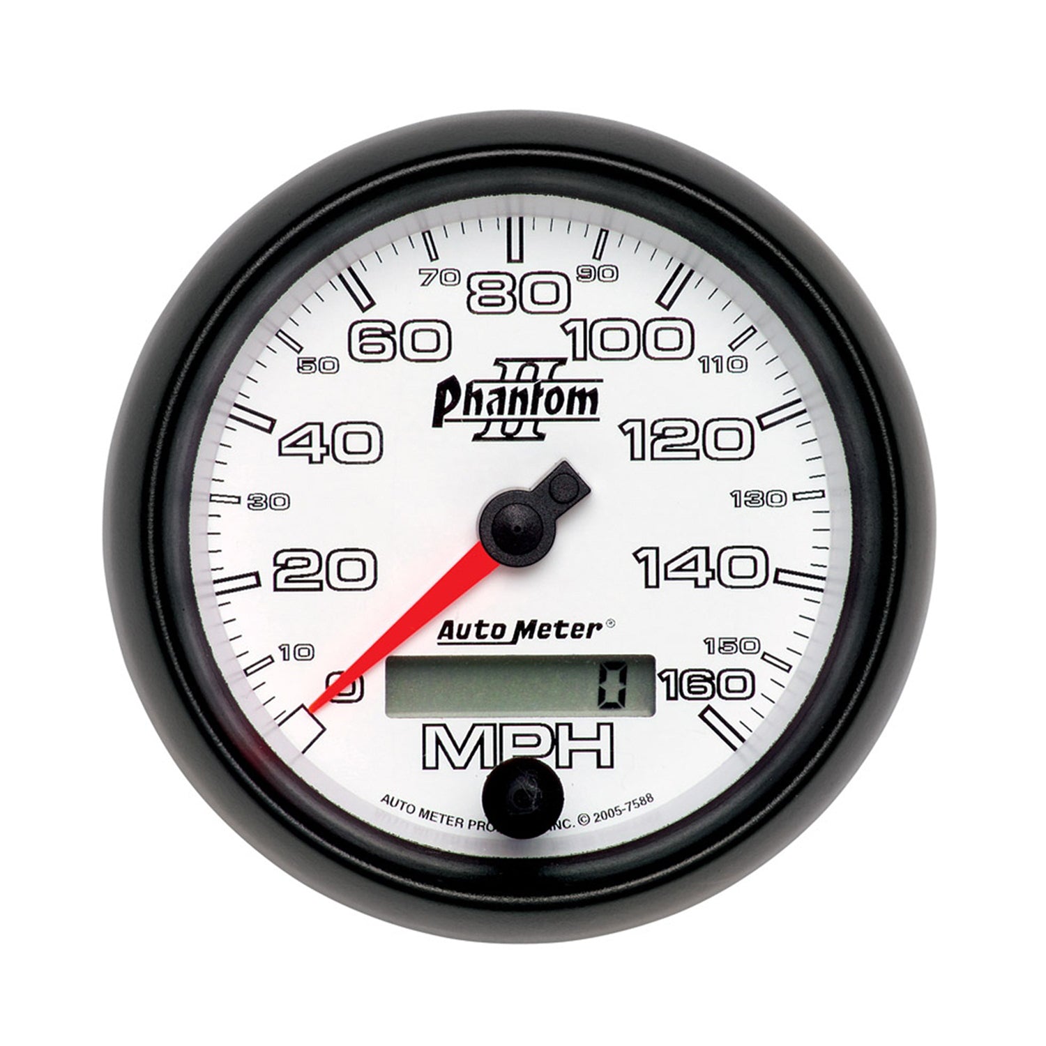 AutoMeter 7588 - GAUGE, SPEEDOMETER, 3 3/8", 160MPH, ELEC. PROGRAMMABLE, PHANTOM II 3