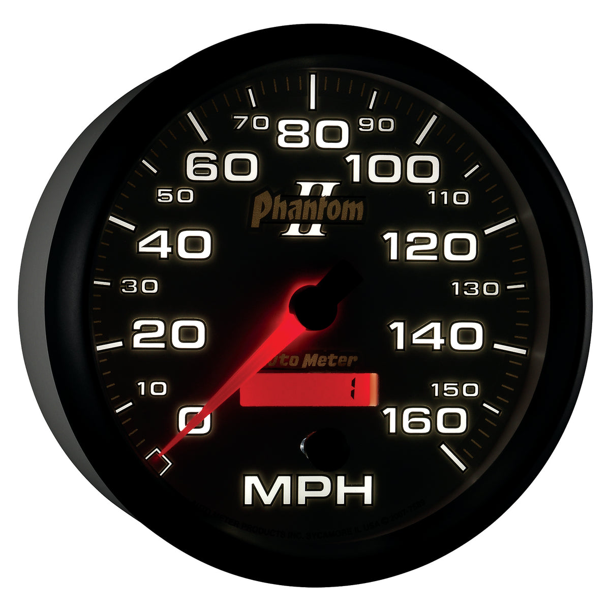 AutoMeter 7589 - GAUGE, SPEEDOMETER, 5", 160MPH, ELEC. PROGRAMMABLE, PHANTOM II 8