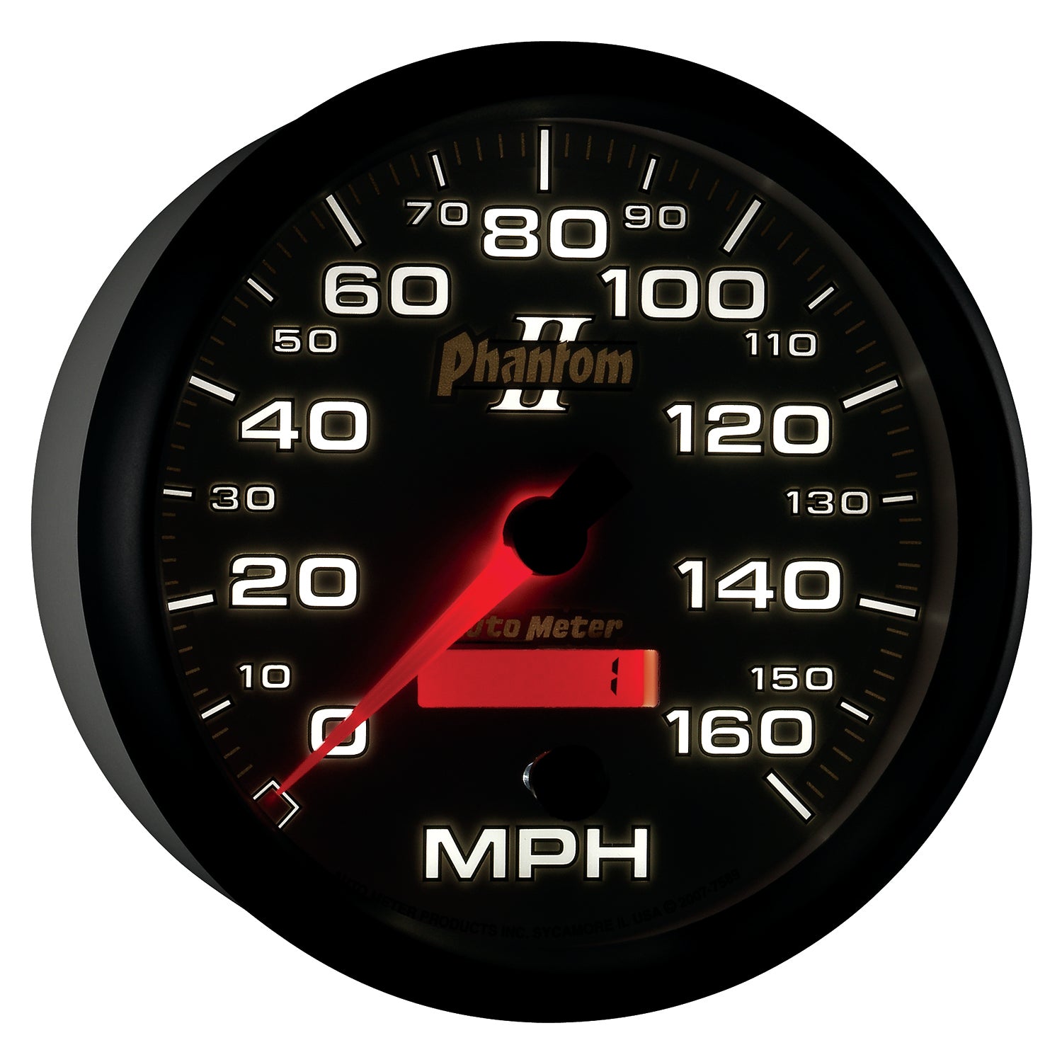 AutoMeter 7589 - GAUGE, SPEEDOMETER, 5", 160MPH, ELEC. PROGRAMMABLE, PHANTOM II 8