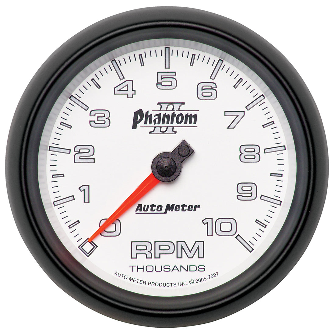AutoMeter 7597 - GAUGE, TACHOMETER, 3 3/8", 10K RPM, IN-DASH, PHANTOM II 3
