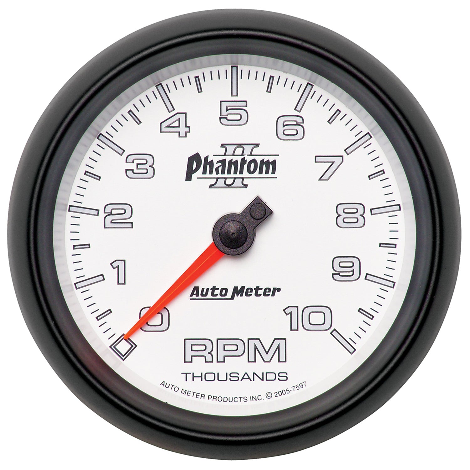 AutoMeter 7597 - GAUGE, TACHOMETER, 3 3/8", 10K RPM, IN-DASH, PHANTOM II 3