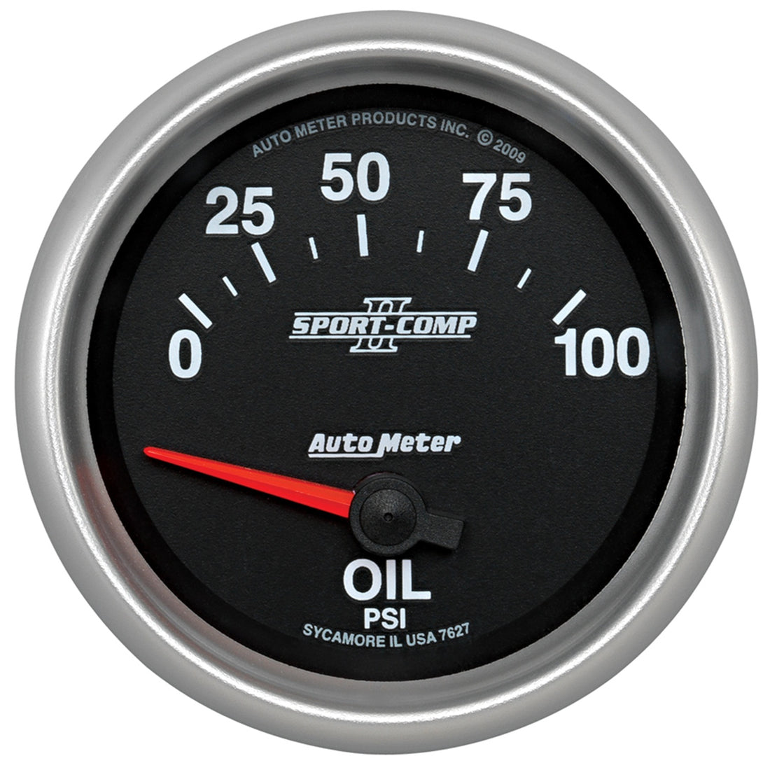 AutoMeter 7627 - GAUGE, OIL PRESSURE, 2 5/8", 100PSI, ELECTRIC, SPORT-COMP II 3