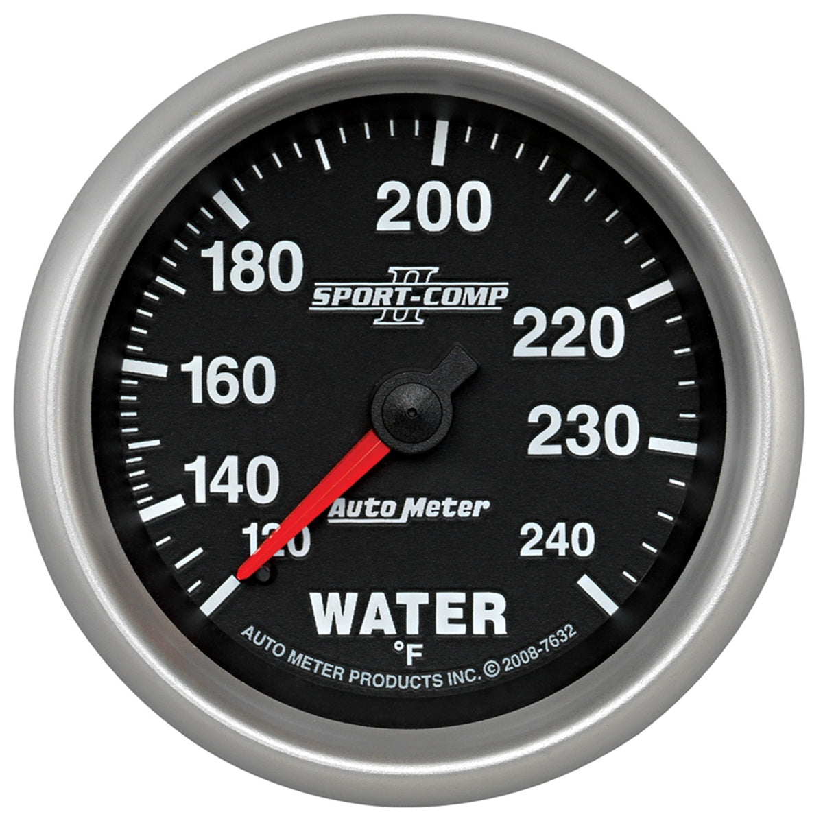 AutoMeter 7632 - GAUGE, WATER TEMP, 2 5/8", 120-240?F, MECHANICAL, SPORT-COMP II 3