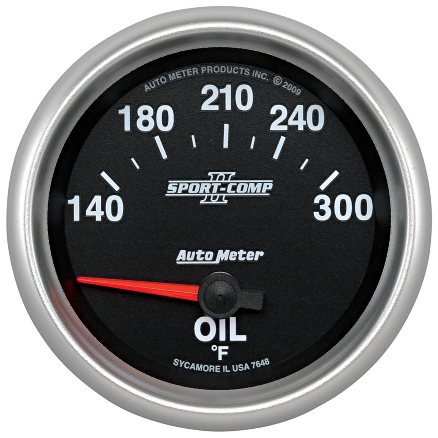 AutoMeter 7648 - GAUGE, OIL TEMP, 2 5/8", 140-300?F, ELECTRIC, SPORT-COMP II 3