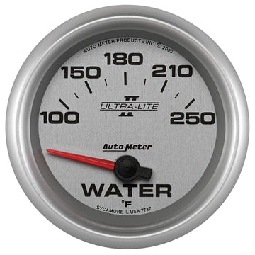 AutoMeter 7737 - GAUGE, WATER TEMP, 2 5/8", 100-250?F, ELECTRIC, ULTRA-LITE II 5