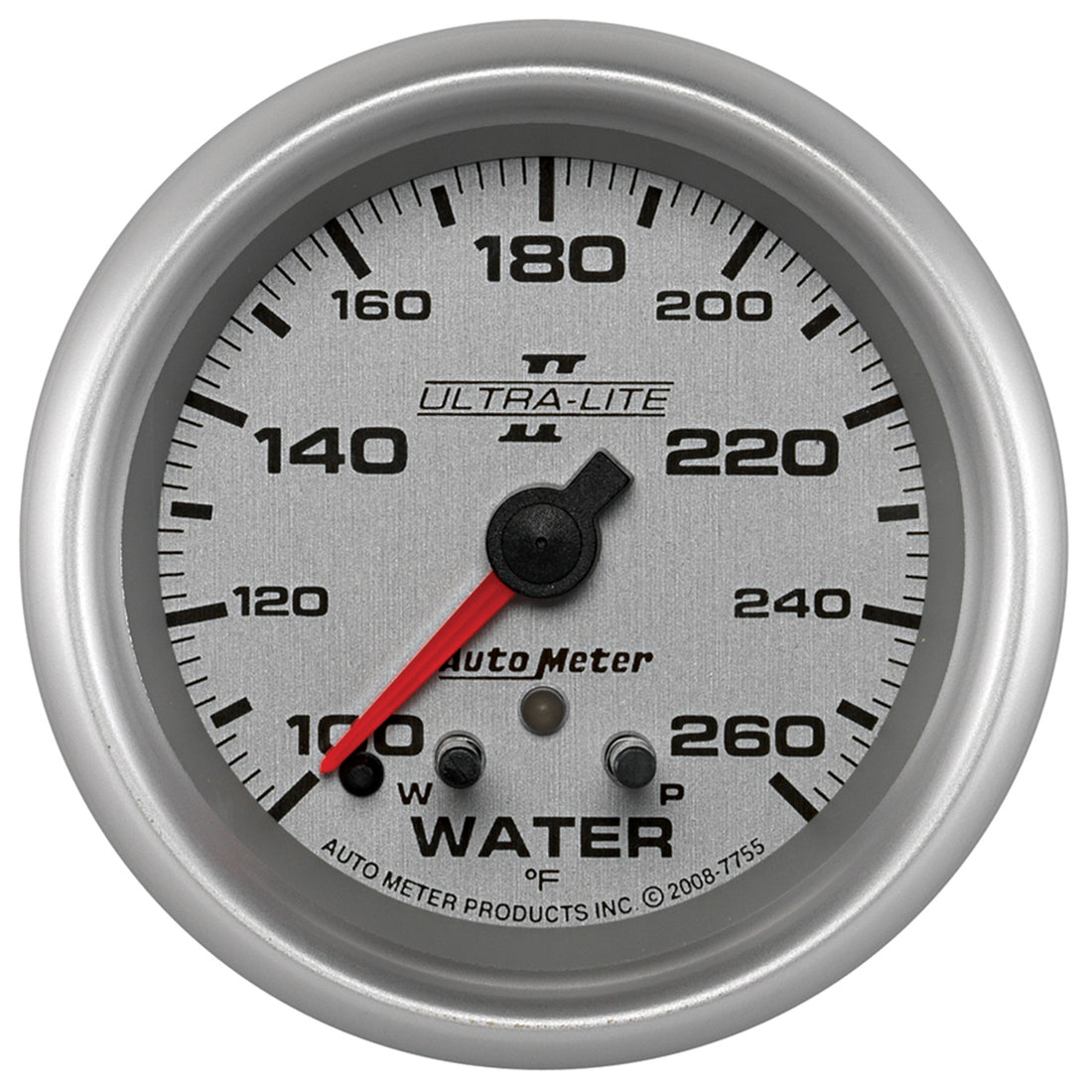 AutoMeter 7755 - GAUGE, WATER TEMP, 2 5/8", 260?F, STEPPER MOTOR W/ PEAK & WARN, ULTRA-LITE II 3