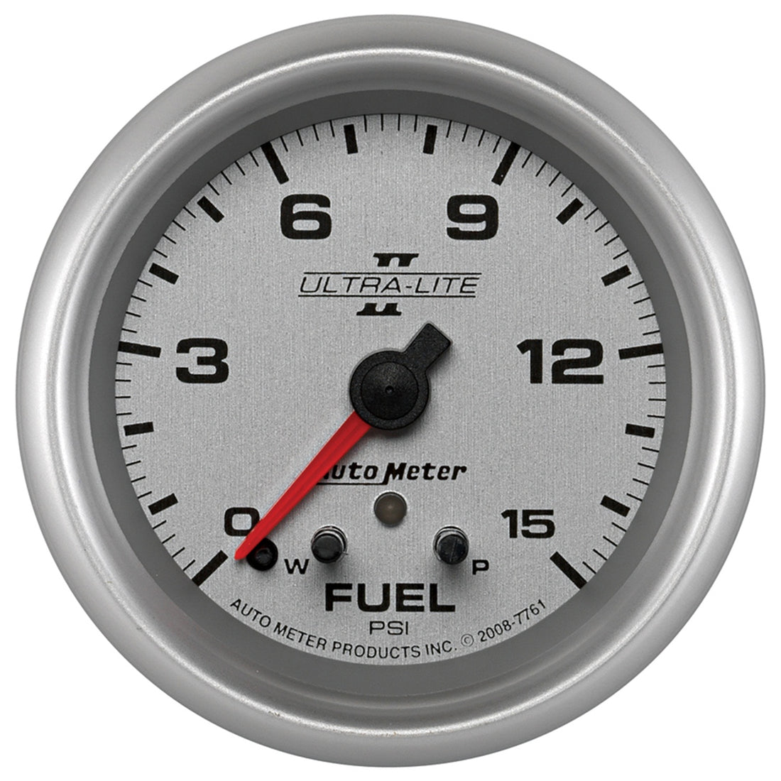AutoMeter 7761 - GAUGE, FUEL PRESS, 2 5/8", 15PSI, STEPPER MOTOR W/ PEAK & WARN, ULTRA-LITE II 1